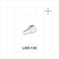 Male Luer Lock, Barbed, White, 100/Bag - Fits 5/32 inch ID Tubing (0.156 inch, 3.97 mm) - LM5130