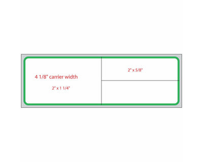 PDC Label Meditech Direct Thermal IR Paper Permanent 3" Core 4"x1 1/4" White with Green 3600 per Roll | LMEDG51