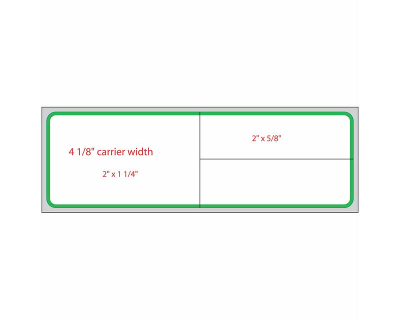 PDC Label Meditech Direct Thermal IR Paper Permanent 3" Core 4"x1 1/4" White with Green 3600 per Roll | LMEDG51