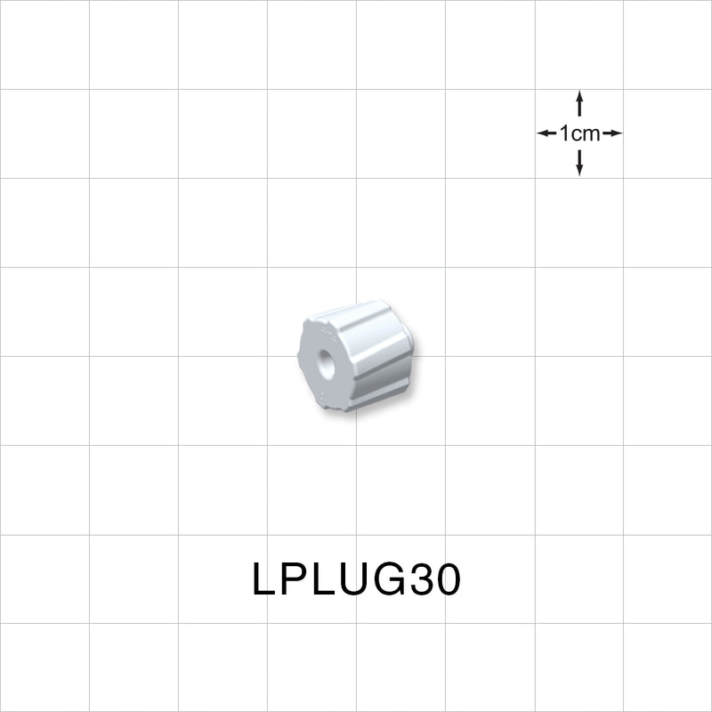 Male Luer Cap, Non-Vented, White, 100/Bag -  - LPLUG30