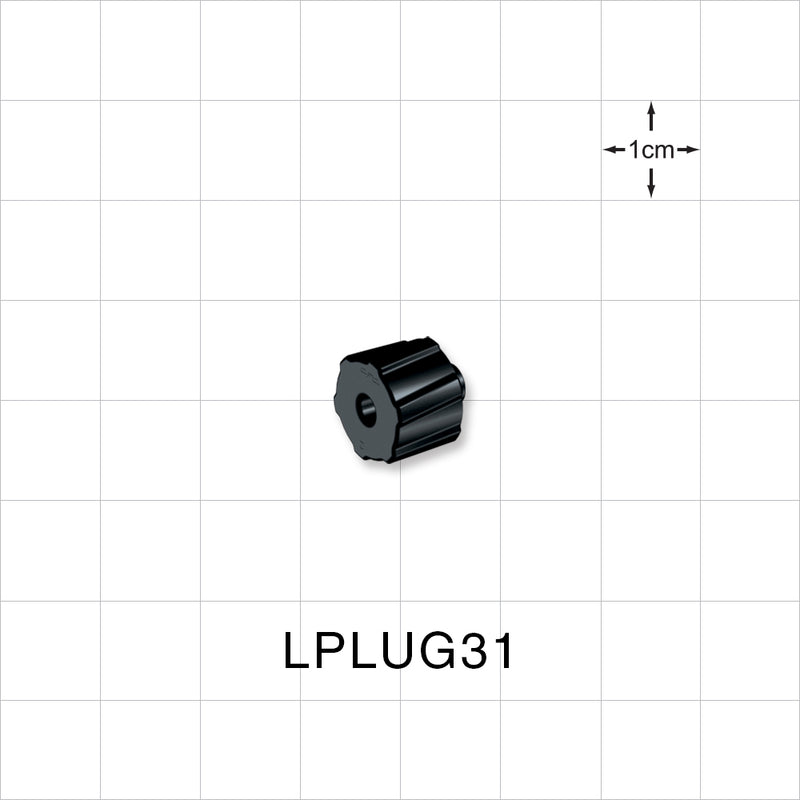 Male Luer Cap, Non-Vented, Black, 100/Bag -  - LPLUG31