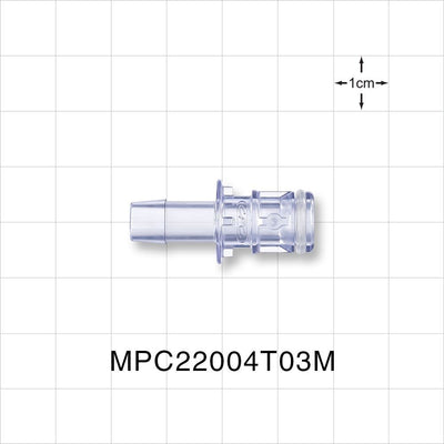 MPC™ Connector, Insert, Non-Valved, Barbed - Fits 1/4 inch ID Tubing (0.25 inch, 6.35 mm) - MPC22004T03M