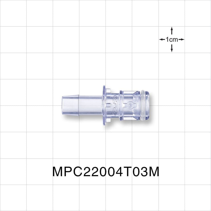 MPC™ Connector, Insert, Non-Valved, Barbed - Fits 1/4 inch ID Tubing (0.25 inch, 6.35 mm) - MPC22004T03M