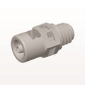 Threaded Connector, Barbed, Natural, 100/Bag - Fits 1/16 inch ID Tubing (0.063 inch, 1.59 mm) x Tapered 10-32 UNF - MS2