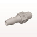Threaded Connector, Barbed, Natural, 100/Bag - Fits 1/8 inch ID Tubing (0.125 inch, 3.18 mm) x Tapered 10-32 UNF - MS4