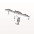Threaded T Connector Barbed, White, 100/Bag - Fits 5/32 inch ID Tubing (0.156 inch, 3.97 mm) x Tapered 10-32 UNF - MT530