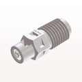 Threaded Connector, Barbed, White, 100/Bag - Fits 1/16 inch ID Tubing (0.063 inch, 1.59 mm) x 1/16" NPT - N2S230