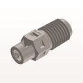 Threaded Connector, Barbed, Natural, 100/Bag - Fits 1/16 inch ID Tubing (0.063 inch, 1.59 mm) x 1/16" NPT - N2S2