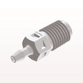 Threaded Connector, Barbed, White, 100/Bag - Fits 3/32 inch ID Tubing (0.094 inch, 2.38 mm) x 1/16" NPT - N2S330