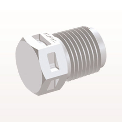 Threaded Plug, White, 100/Bag - 1/8" NPT Thread - N4P30
