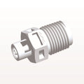 Threaded Connector, Barbed, White, 100/Bag - Fits 1/16 inch ID Tubing (0.063 inch, 1.59 mm) x 1/8" NPT - N4S230
