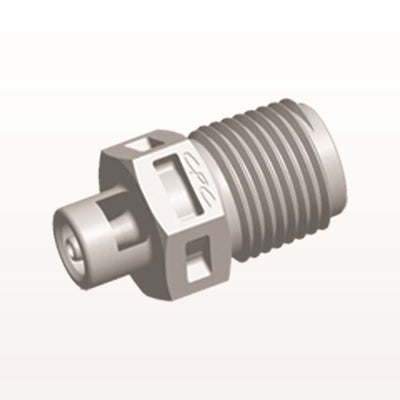Threaded Connector, Barbed, Natural, 100/Bag - Fits 1/16 inch ID Tubing (0.063 inch, 1.59 mm) x 1/8" NPT - N4S2