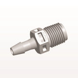 Threaded Connector, Barbed, Natural, 100/Bag - Fits 5/32 inch ID Tubing (0.156 inch, 3.97 mm) x 1/8" NPT - N4S5