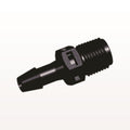 Threaded Connector, Barbed, Black, 100/Bag - Fits 3/16 inch ID Tubing (0.188 inch, 4.76 mm) x 1/8" NPT - N4S631
