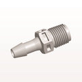Threaded Connector, Barbed, Natural, 100/Bag - Fits 3/16 inch ID Tubing (0.188 inch, 4.76 mm) x 1/8" NPT - N4S6