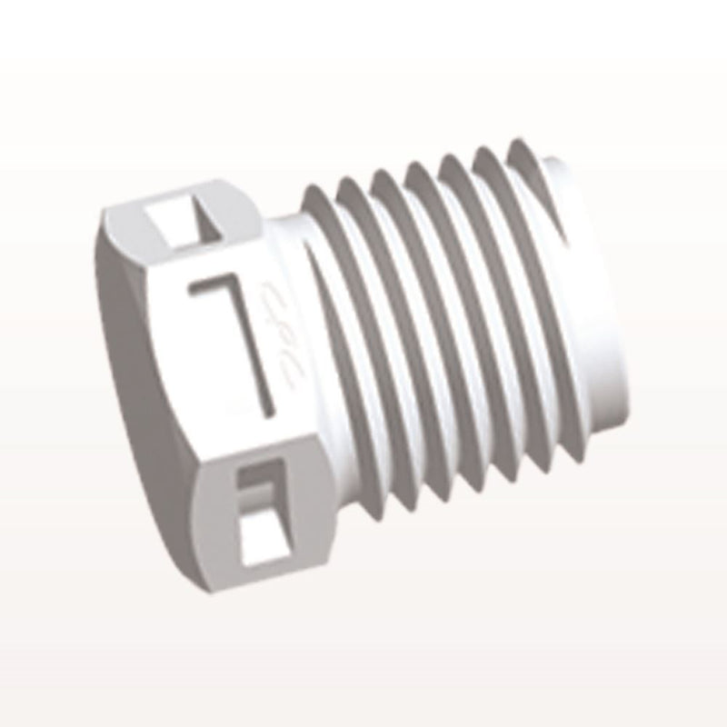 Threaded Plug, White, 100/Bag - 1/4" NPT Thread - N8P30