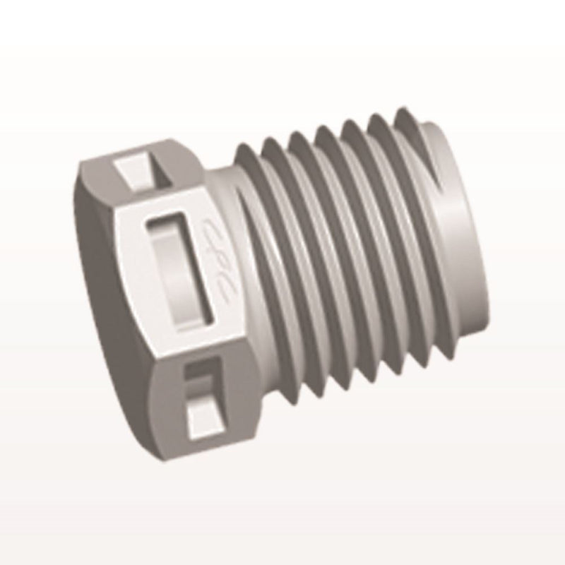 Threaded Plug, White, 100/Bag - 1/4" NPT Thread - N8P