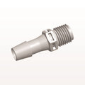 Threaded Connector, Barbed, Natural, 100/Bag - Fits 3/8 inch ID Tubing (0.375 inch, 9.53 mm) x 1/4" NPT - N8S12