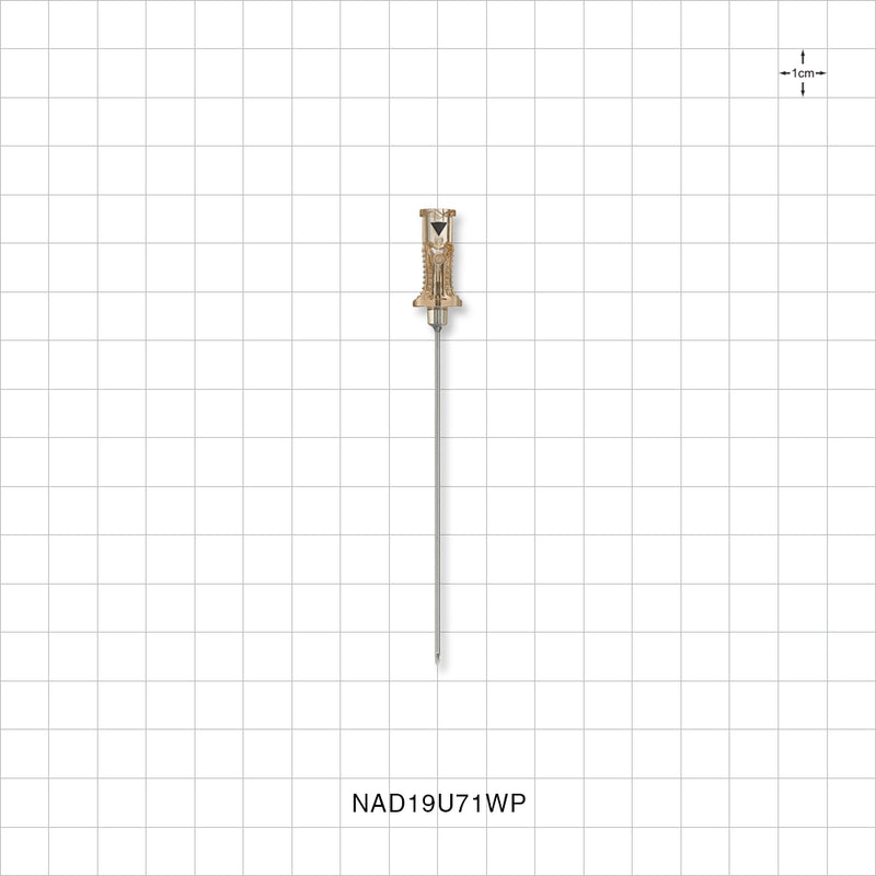 Merit Advance™ Angiographic Needle with Protector, Ultra-Thin Wall; 25/Bag - 19 G; Fits 0.035 inch OD Guide Wire; 2.75 inch (0.9 mm, 70 mm) - NAD19U71WP