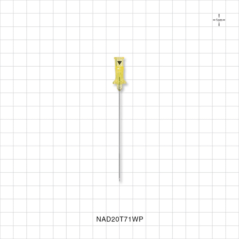 Merit Advance™ Angiographic Needle with Protector, Thin Wall; 25/Bag - 20 G; Fits 0.025 inch OD Guide Wire; 2.75 inch (0.6 mm; 70 mm) - NAD20T71WP