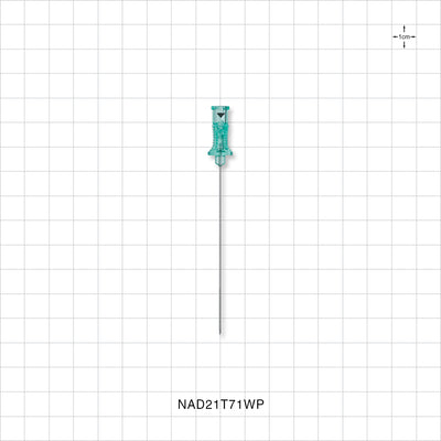 Merit Advance™ Angiographic Needle with Protector, Thin Wall; 25/Bag - 21 G; Fits 0.021 inch OD Guide Wire; 2.75 inch (0.5 mm; 70 mm) - NAD21T71WP
