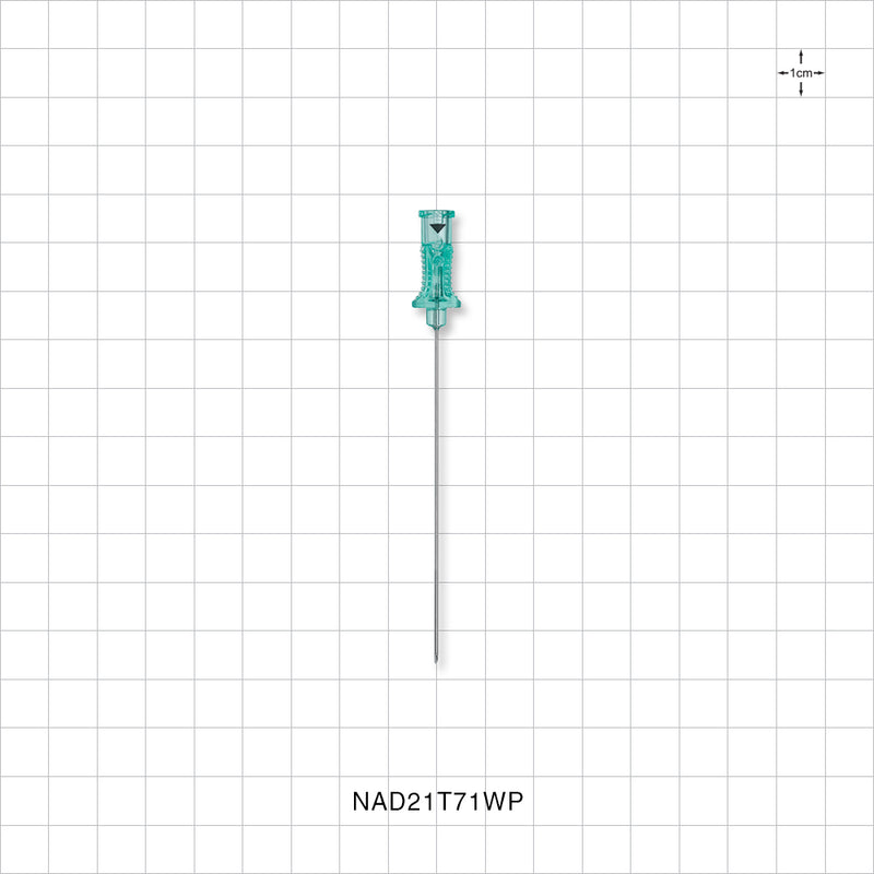 Merit Advance™ Angiographic Needle with Protector, Thin Wall; 25/Bag - 21 G; Fits 0.021 inch OD Guide Wire; 2.75 inch (0.5 mm; 70 mm) - NAD21T71WP