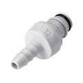 NS1 Connector, Insert, Valved, Barbed - Fits 1/8 inch ID Tubing (0.125 inch, 3.18 mm) - NS1D220212