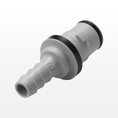 NS212 Connector, Insert, Valved, Barbed - Fits 1/4 inch ID Tubing (0.25 inch, 6.35 mm) - NS2D220412