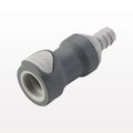 NS4 Connector, Body, Valved, Barbed - Fits 1/8 inch ID Tubing (0.125 inch, 3.18 mm) - NS4D17002