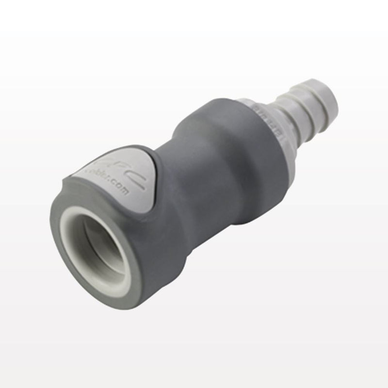 NS4 Connector, Body, Valved, Barbed - Fits 1/8 inch ID Tubing (0.125 inch, 3.18 mm) - NS4D17002