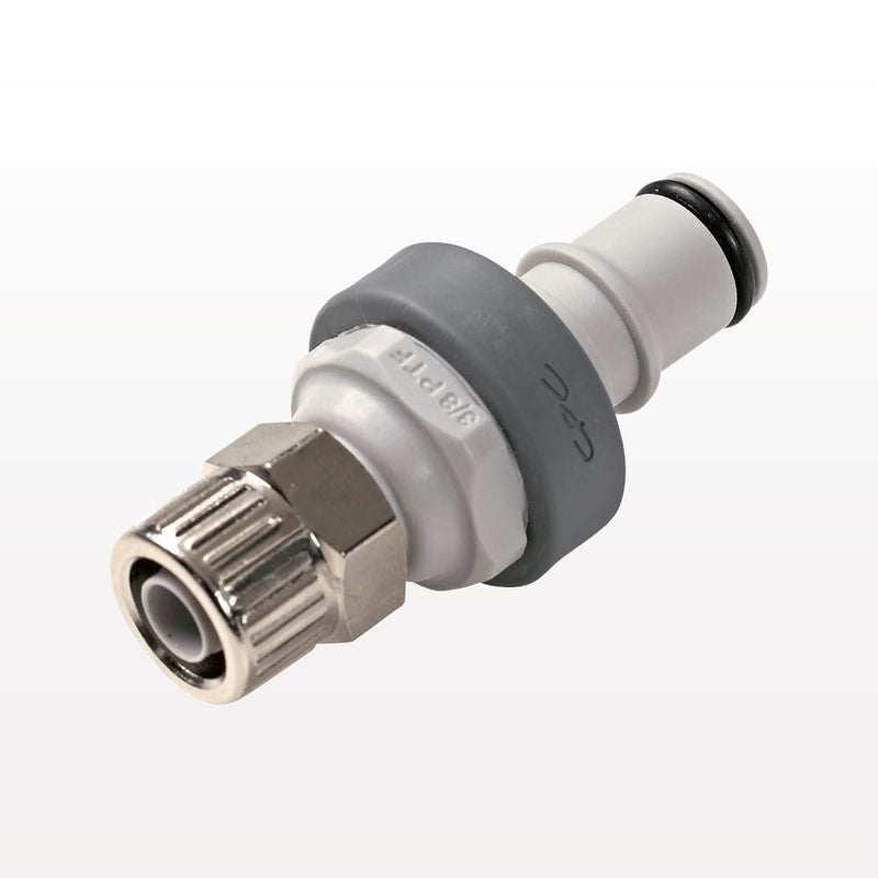 NS4 Connector, Insert, Valved, Ferruleless - Fits 1/4 inch ID x 3/8 inch OD Tubing (0.25 inch x 0.375 inch, 6.35 mm x 9.53 mm) - NS4D20006