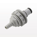 NS4 Connector, Panel Mount Insert, Valved, Barbed - Fits 3/8 inch ID Tubing (0.375 inch, 9.53 mm) - NS4D42006