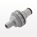 NS4 Connector, Panel Mount Insert, Valved, Barbed - Fits 1/2 inch ID Tubing (0.5 inch, 12.7 mm) - NS6D42008