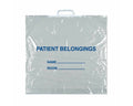 Patient Belongings Bag Rigid Handle Clear Plastic 18-1/2" X 20" X 3-1/2", 250 per Case | PBR01