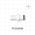 PLC Connector, Insert, Non-Valved, Barbed - Fits 3/8 inch ID Tubing (0.375 inch, 9.53 mm) - PLC22006