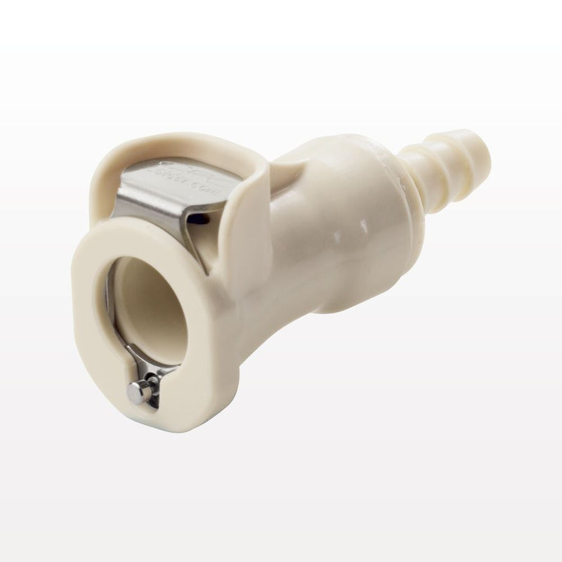 PLC12 Connector, Body, Valved, Barbed - Fits 3/8 inch ID Tubing (0.375 inch, 9.53 mm) - PLCD1700612