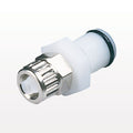 PLC Connector, Insert, Valved, Ferruleless - Fits 0.17 inch ID x 1/4 inch OD (0.17 inch x 0.25 inch, 4.32 mm x 6.35 mm) - PLCD20004