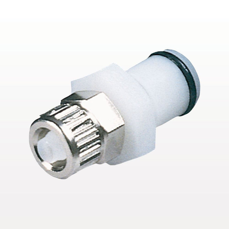 PLC Connector, Insert, Valved, Ferruleless - Fits 0.17 inch ID x 1/4 inch OD (0.17 inch x 0.25 inch, 4.32 mm x 6.35 mm) - PLCD20004