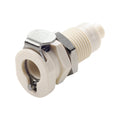 PMC12 Connector, Panel Mount Body, Non-Valved, Barbed - Fits 1/4 inch ID Tubing (0.25 inch, 6.35 mm) - PMC160412