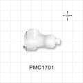 PMC Connector, Body, Non-Valved, Barbed - Fits 1/16 inch ID Tubing (0.063 inch, 1.59 mm) - PMC1701
