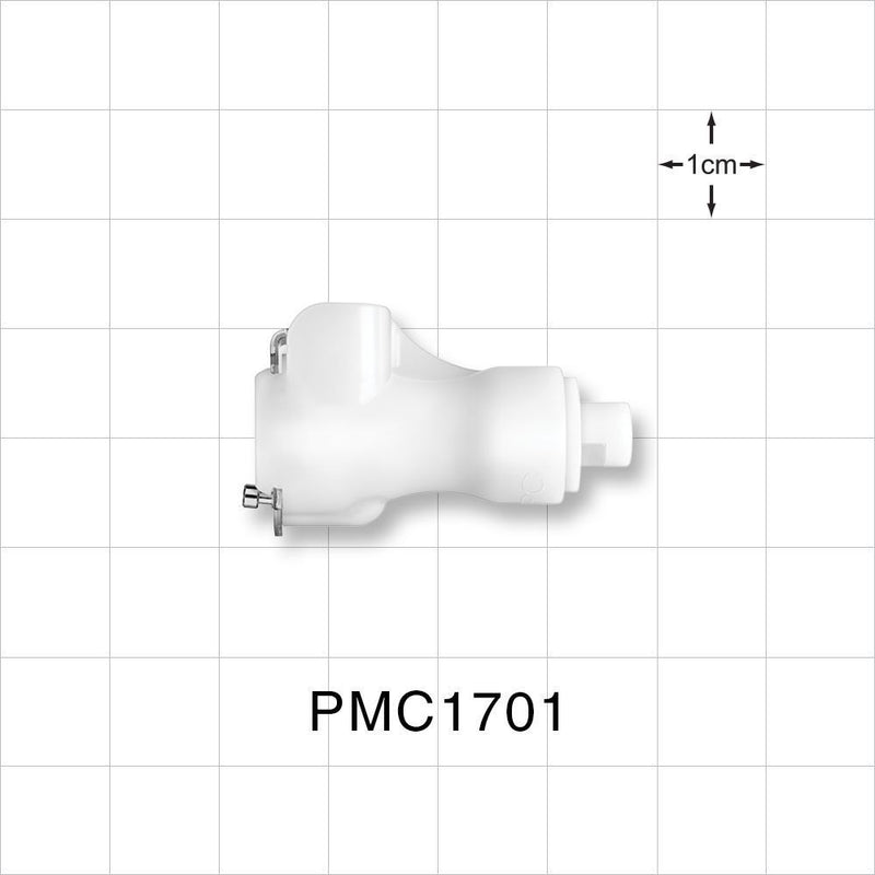 PMC Connector, Body, Non-Valved, Barbed - Fits 1/16 inch ID Tubing (0.063 inch, 1.59 mm) - PMC1701