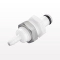 PMC Connector, Panel Mount Insert, Non-Valved, Barbed - Fits 1/8 inch ID Tubing (0.125 inch, 3.18 mm) - PMC4202
