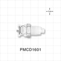 PMC Connector, Panel Mount Body, Valved, Barbed - Fits 1/16 inch ID Tubing (0.063 inch, 1.59 mm) - PMCD1601