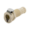 PMC12 Connector, Panel Mount Body, Valved - 1/4" - 28 UNF Flat Bottom - PMCD18042812