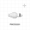 PMC Connector, Insert, Valved, Barbed - Fits 1/16 inch ID Tubing (0.063 inch, 1.59 mm) - PMCD2201
