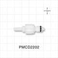 PMC Connector, Insert, Valved, Barbed - Fits 1/8 inch ID Tubing (0.125 inch, 3.18 mm) - PMCD2202