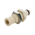 PMC12 Connector, Panel Mount Body, Valved - 1/4 - 28 UNF Flat Bottom - PMCD48042812