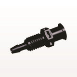 Panel Mount, Female Luer Lock, Barbed, Black, 100/Bag - 1/4-28 UNF Thread; Fits 3/32 inch ID Tubing (0.094 inch, 2.38 mm) - PMLF3131