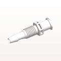 Panel Mount, Female Luer Lock, Barbed, White, 100/Bag - 1/4-28 UNF Thread; Fits 1/8 inch ID Tubing (0.125 inch, 3.18 mm) - PMLF4130