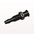 Panel Mount, Female Luer Lock, Barbed, Black, 100/Bag - 1/4-28 UNF Thread; Fits 1/8 inch ID Tubing (0.125 inch, 3.18 mm) - PMLF4131